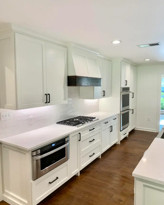 White kitchen with hood